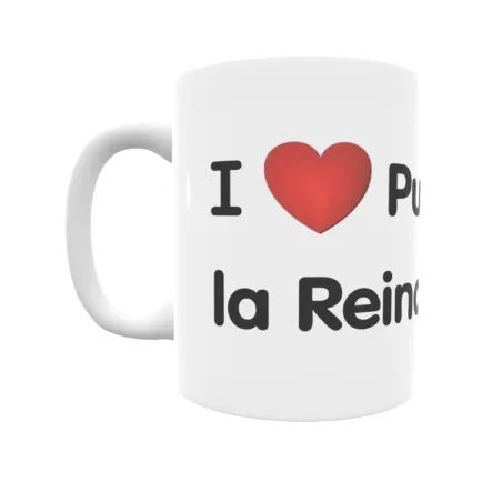 Taza - I ❤ Puente la Reina de Jaca Regalo original y funcional. Taza personalizada de tu localidad.