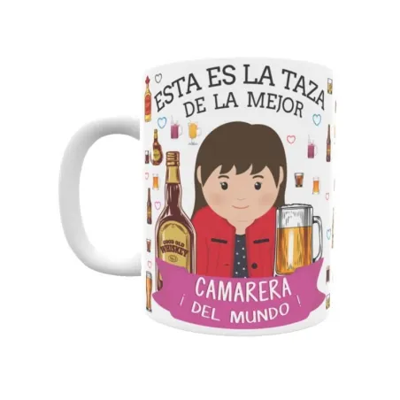 Taza personalizada con tu dedicatoria para LA mejor CAMARERA