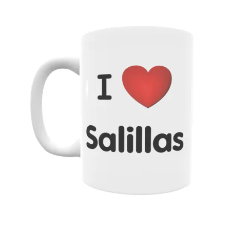 Taza - I ❤ Salillas Regalo original y funcional. Taza personalizada de tu localidad.