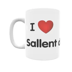 Taza - I ❤ Sallent de Gállego Regalo original y funcional. Taza personalizada de tu localidad.