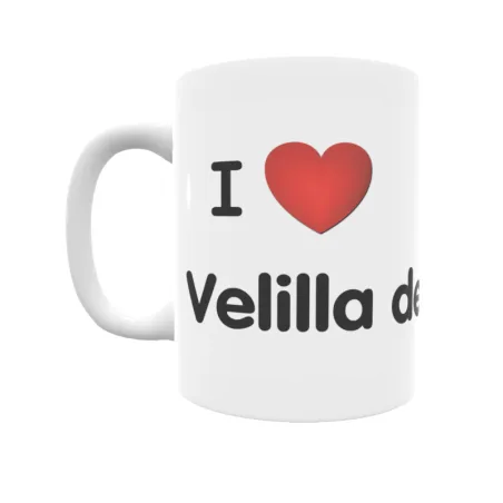 Taza - I ❤ Velilla de Cinca Regalo original y funcional. Taza personalizada de tu localidad.