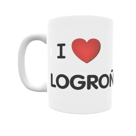 Taza - I ❤ Logroño Regalo original y funcional. Taza personalizada de tu localidad.