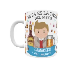 Taza personalizada con tu dedicatoria para EL mejor CAMARERO