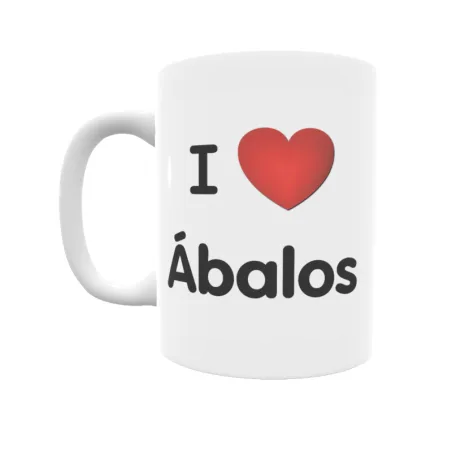 Taza - I ❤ Ábalos Regalo original y funcional. Taza personalizada de tu localidad.