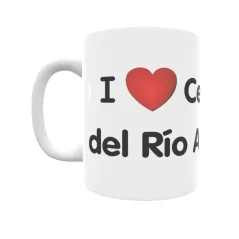 Taza - I ❤ Cervera del Río Alhama Regalo original y funcional. Taza personalizada de tu localidad.