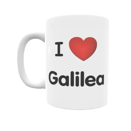 Taza - I ❤ Galilea Regalo original y funcional. Taza personalizada de tu localidad.