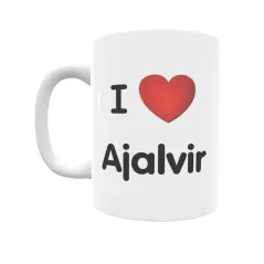 Taza - I ❤ Ajalvir Regalo original y funcional. Taza personalizada de tu localidad.