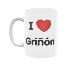 Taza - I ❤ Griñón Regalo original y funcional. Taza personalizada de tu localidad.