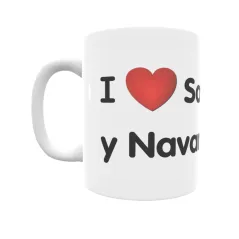 Taza - I ❤ Navarredonda y San Mamés Regalo original y funcional. Taza personalizada de tu localidad.