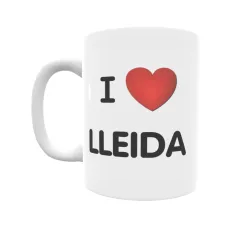 Taza - I ❤ Lleida Regalo original y funcional. Taza personalizada de tu localidad.