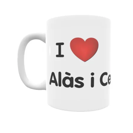 Taza - I ❤ Alàs i Cerc Regalo original y funcional. Taza personalizada de tu localidad.