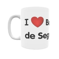 Taza - I ❤ Benavent de Segrià Regalo original y funcional. Taza personalizada de tu localidad.