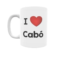 Taza - I ❤ Cabó Regalo original y funcional. Taza personalizada de tu localidad.