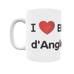 Taza - I ❤ El Palau d'Anglesola Regalo original y funcional. Taza personalizada de tu localidad.