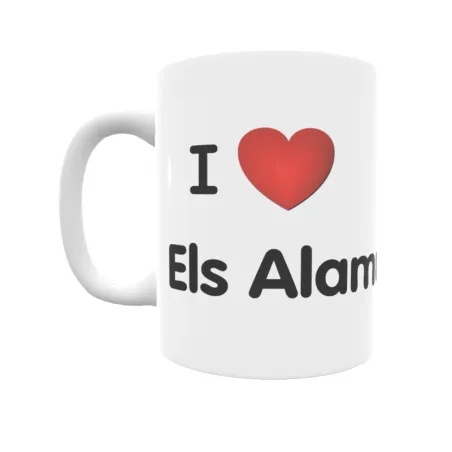 Taza - I ❤ Els Alamús Regalo original y funcional. Taza personalizada de tu localidad.