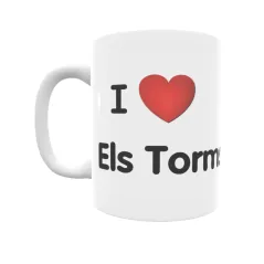 Taza - I ❤ Els Torms Regalo original y funcional. Taza personalizada de tu localidad.