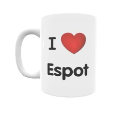 Taza - I ❤ Espot Regalo original y funcional. Taza personalizada de tu localidad.