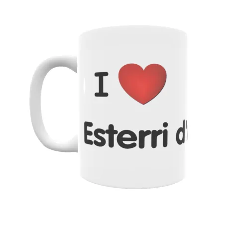 Taza - I ❤ Esterri d'Àneu Regalo original y funcional. Taza personalizada de tu localidad.