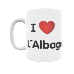 Taza - I ❤ L´Albagés Regalo original y funcional. Taza personalizada de tu localidad.