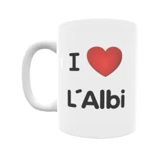 Taza - I ❤ L´Albi Regalo original y funcional. Taza personalizada de tu localidad.