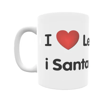 Taza - I ❤ Les Avellanes i Santa Linya Regalo original y funcional. Taza personalizada de tu localidad.