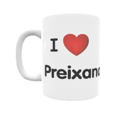 Taza - I ❤ Preixana Regalo original y funcional. Taza personalizada de tu localidad.