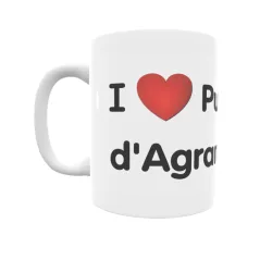 Taza - I ❤ Puigverd d'Agramunt Regalo original y funcional. Taza personalizada de tu localidad.