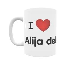 Taza - I ❤ Alija del Infantado Regalo original y funcional. Taza personalizada de tu localidad.