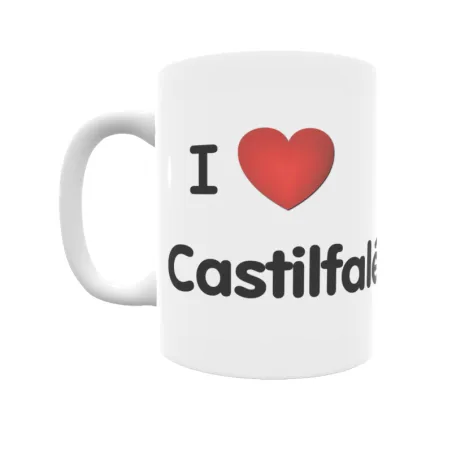 Taza - I ❤ Castilfalé Regalo original y funcional. Taza personalizada de tu localidad.