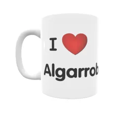 Taza - I ❤ Algarrobo Regalo original y funcional. Taza personalizada de tu localidad.