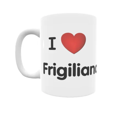 Taza - I ❤ Frigiliana Regalo original y funcional. Taza personalizada de tu localidad.