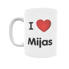 Taza - I ❤ Mijas Regalo original y funcional. Taza personalizada de tu localidad.