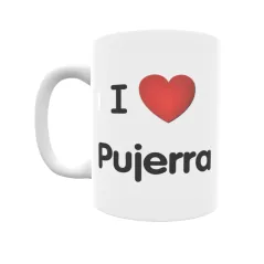 Taza - I ❤ Pujerra Regalo original y funcional. Taza personalizada de tu localidad.