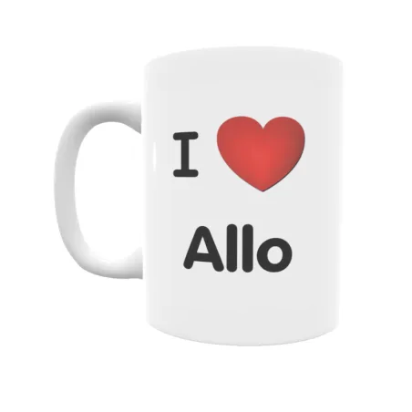 Taza - I ❤ Allo Regalo original y funcional. Taza personalizada de tu localidad.