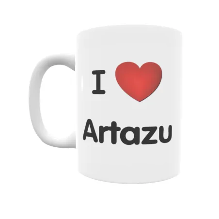 Taza - I ❤ Artazu Regalo original y funcional. Taza personalizada de tu localidad.