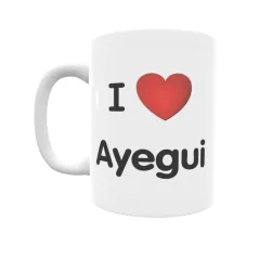 Taza - I ❤ Ayegui Regalo original y funcional. Taza personalizada de tu localidad.