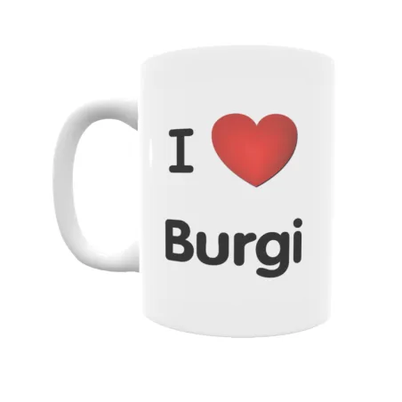 Taza - I ❤ Burgi Regalo original y funcional. Taza personalizada de tu localidad.