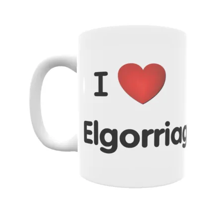 Taza - I ❤ Elgorriaga Regalo original y funcional. Taza personalizada de tu localidad.