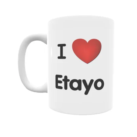 Taza - I ❤ Etayo Regalo original y funcional. Taza personalizada de tu localidad.