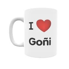 Taza - I ❤ Goñi Regalo original y funcional. Taza personalizada de tu localidad.