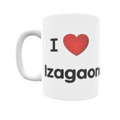 Taza - I ❤ Izagaondoa Regalo original y funcional. Taza personalizada de tu localidad.