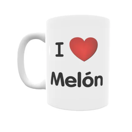 Taza - I ❤ Melón Regalo original y funcional. Taza personalizada de tu localidad.