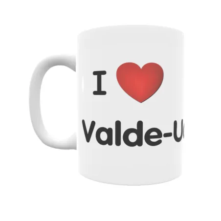 Taza - I ❤ Valde-Ucieza Regalo original y funcional. Taza personalizada de tu localidad.