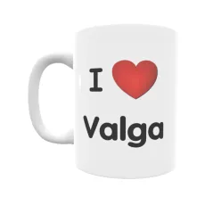 Taza - I ❤ Valga Regalo original y funcional. Taza personalizada de tu localidad.