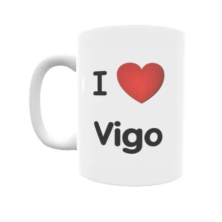 Taza - I ❤ Vigo Regalo original y funcional. Taza personalizada de tu localidad.