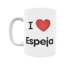 Taza - I ❤ Espeja Regalo original y funcional. Taza personalizada de tu localidad.