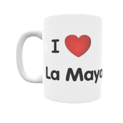 Taza - I ❤ La Maya Regalo original y funcional. Taza personalizada de tu localidad.