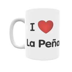 Taza - I ❤ La Peña Regalo original y funcional. Taza personalizada de tu localidad.