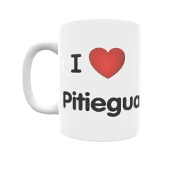 Taza - I ❤ Pitiegua Regalo original y funcional. Taza personalizada de tu localidad.