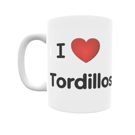 Taza - I ❤ Tordillos Regalo original y funcional. Taza personalizada de tu localidad.